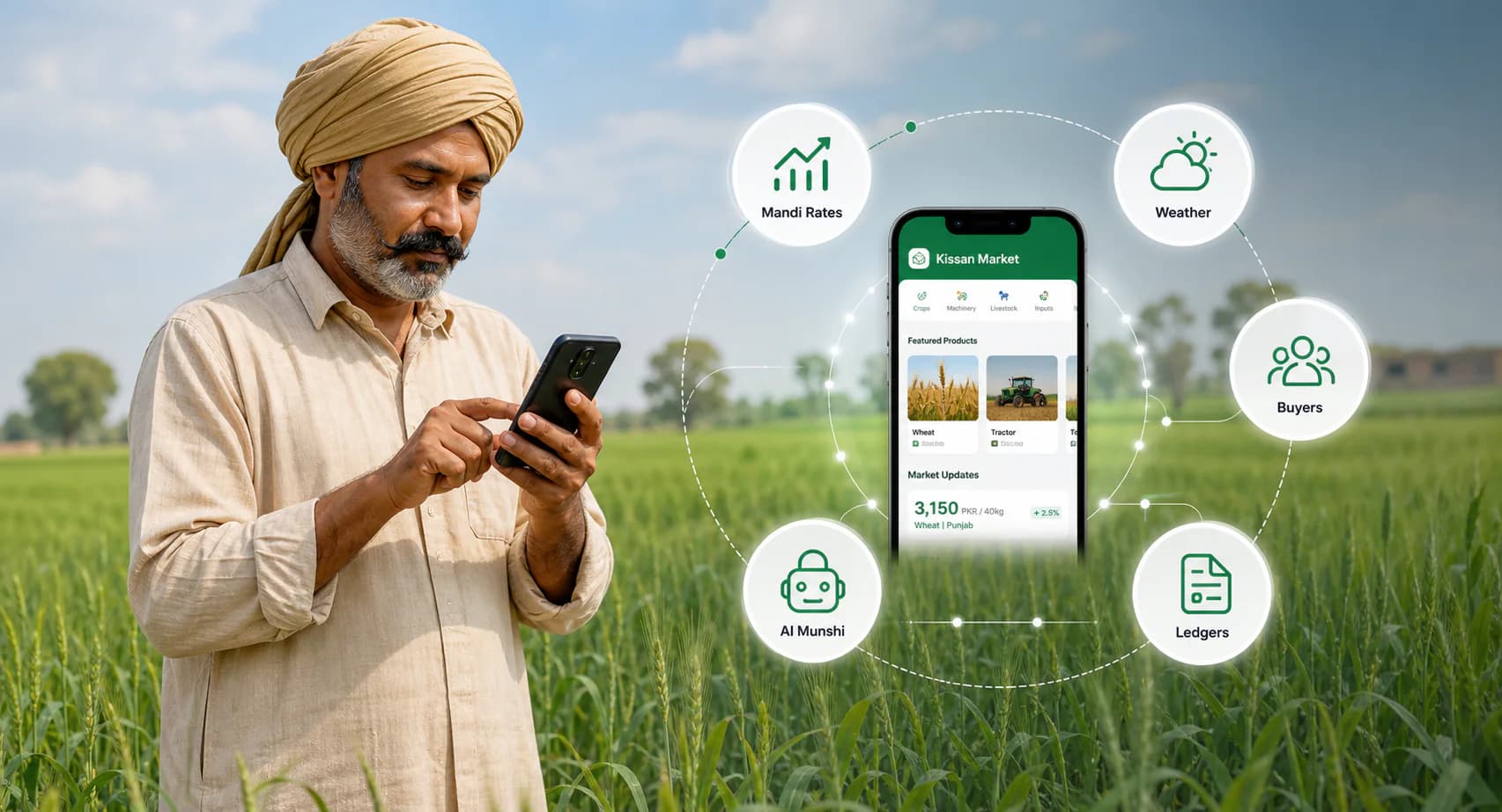 Kissan AgriFest live product interface